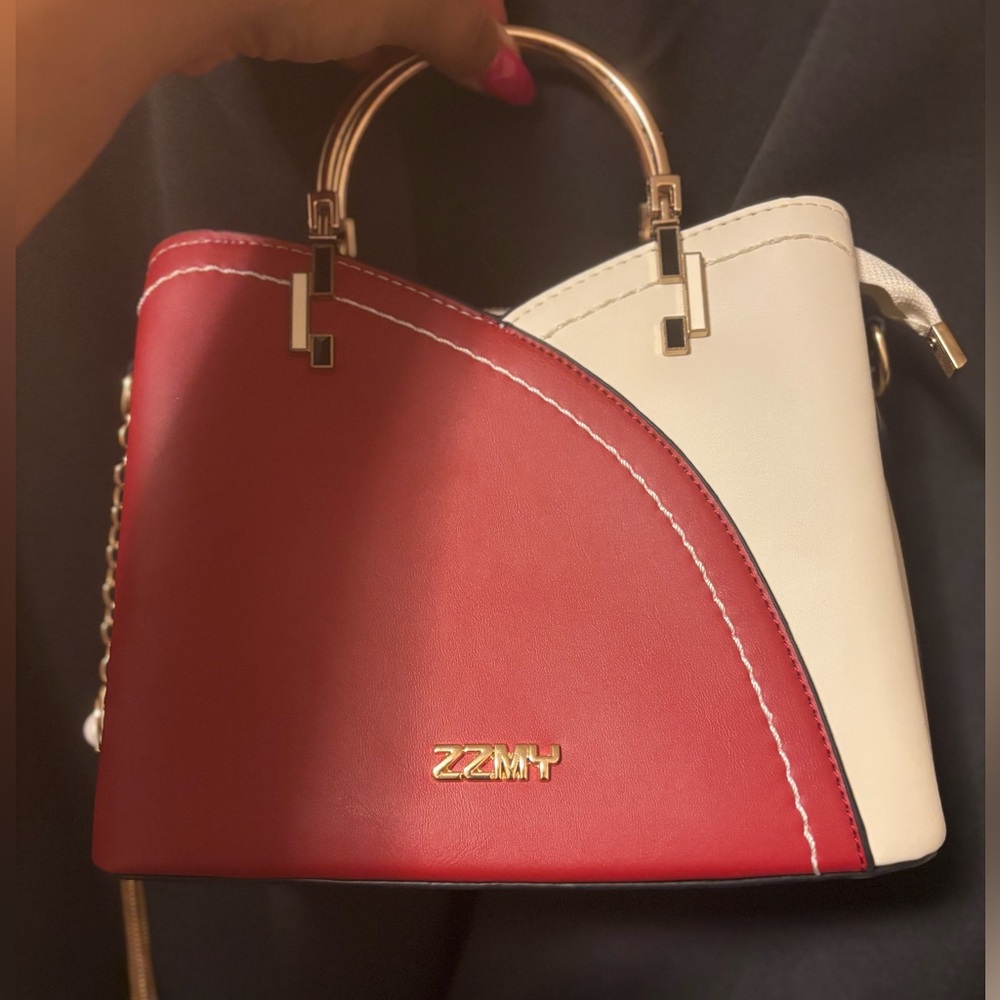ZZMY Red and Cream  Handbag - Picture 2 of 7